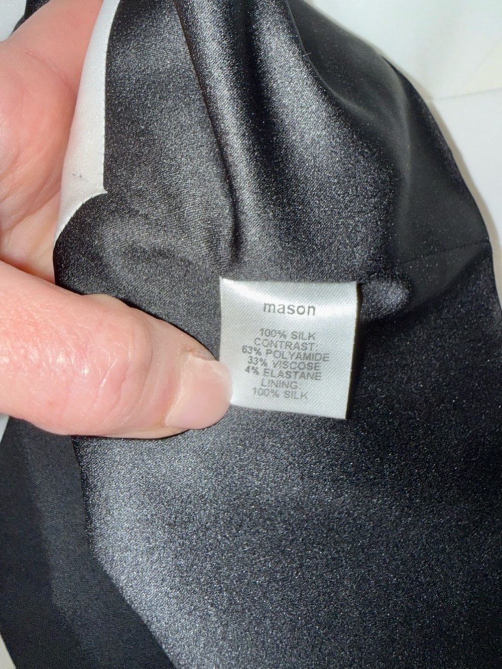 Mason Silk Strapless Mini Dress 2 NWT | Asymmetrical Colorblock Chic - Picture 12 of 13